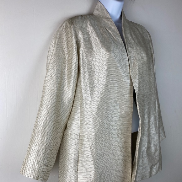 Eileen Fisher Silk Blend Blazer Womens Medium Open - Picture 2 of 9